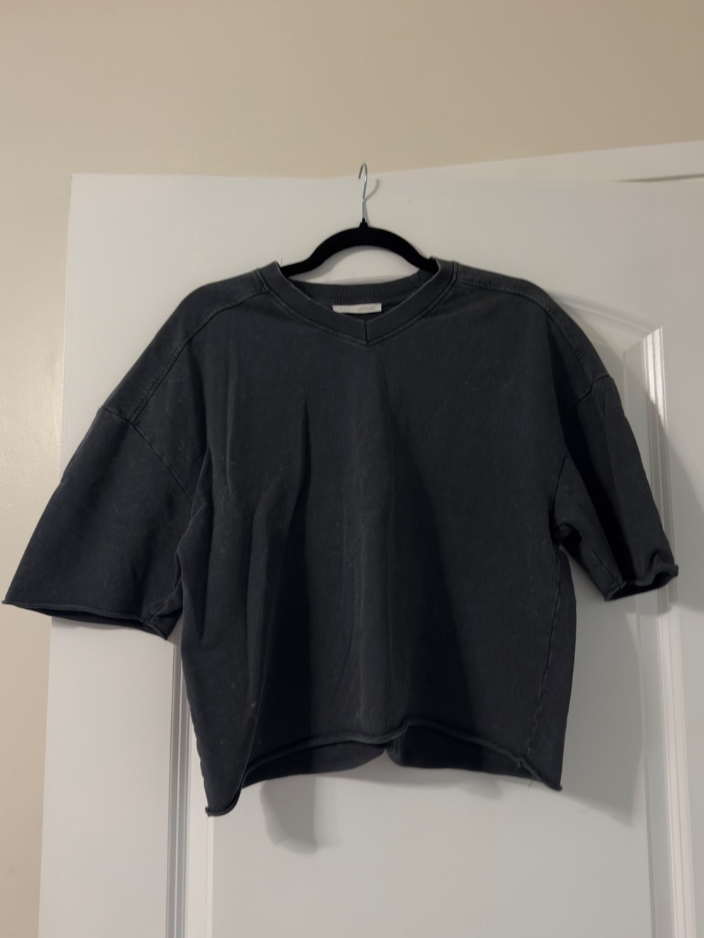 Zara Charcoal Crewneck Top
